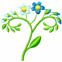 Flowers And Tree Embroidery Design 7 Flowers And Tree Embroidery Design 7